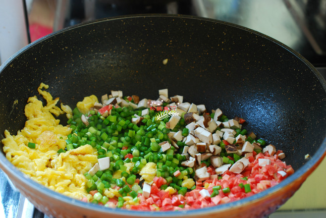 Fried Rice with Mustard, Mixed Vegetables and Egg recipe