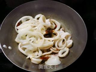 Shacha Squid Rings with Fried Onions recipe