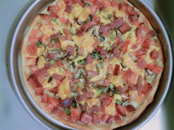 Ham and Shiitake Pizza recipe