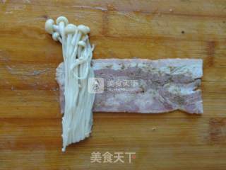 Bacon Roll with Enoki Mushroom recipe