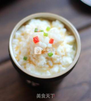 How to Steam A Tender and Beautiful Custard--fresh Squid and Hibiscus Egg recipe