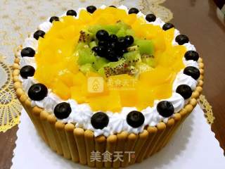 Yellow Peach Fruit Cake recipe