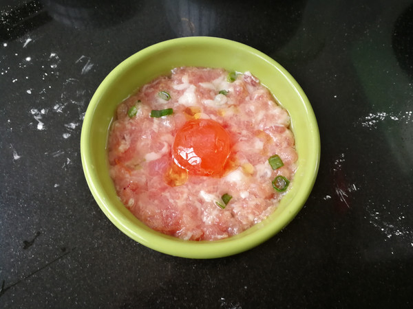 Salted Egg Yolk Steamed Meatloaf recipe