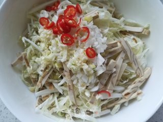 Dried Tofu Mixed with Cabbage Heart recipe