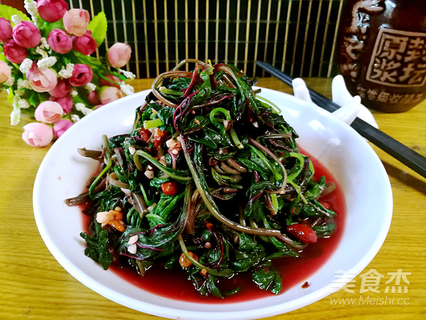 Fish Soy Sauce with Red Mustard Greens recipe