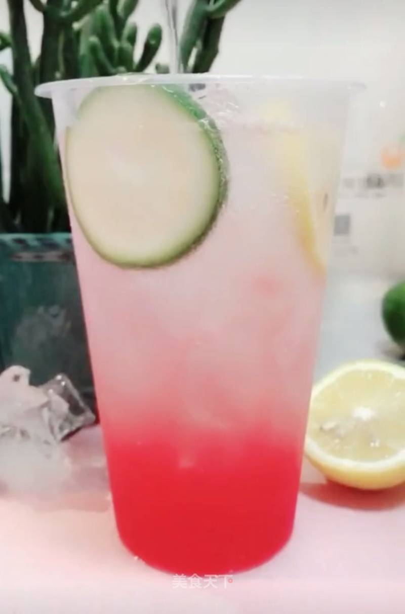 Watermelon Juice Sprite Iced Drink recipe