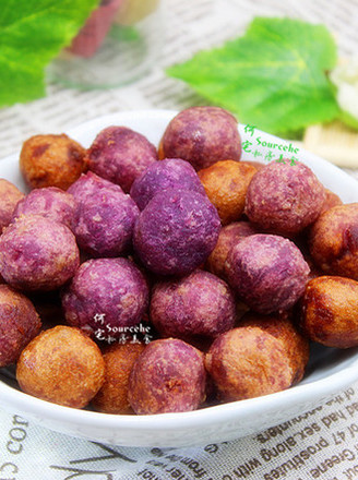 Purple Sweet Potato Meatballs
