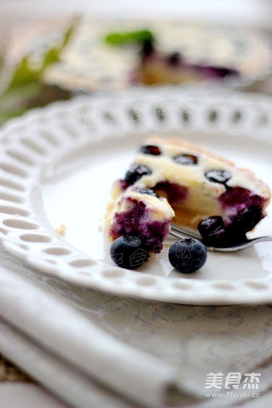 Popped Blueberry Cheese Tart recipe