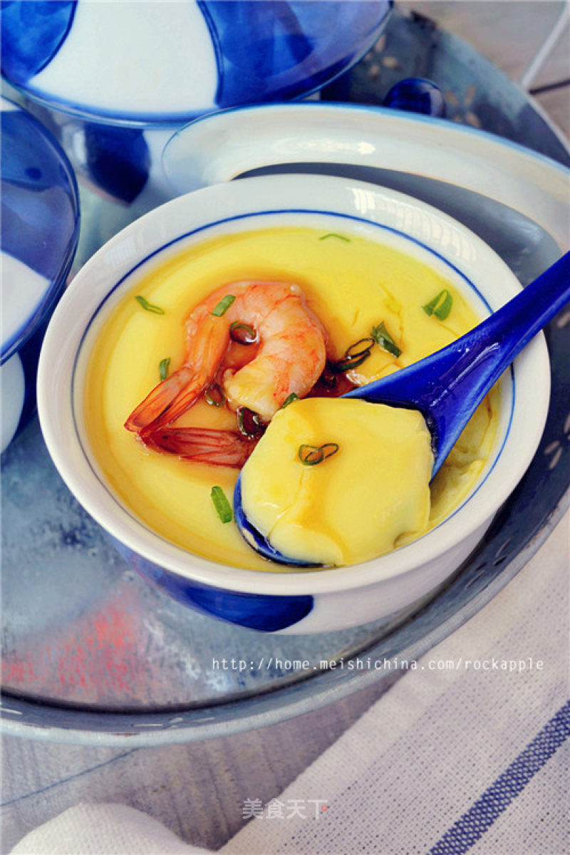 Eight Points of Steaming Tender and Smooth for All Ages [shrimp Steamed Egg with Shrimp] recipe