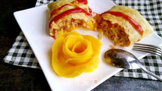 Mango Pork Omelet Rice recipe