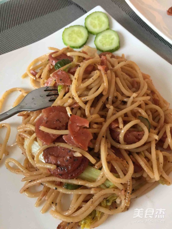 Fried Spaghetti recipe