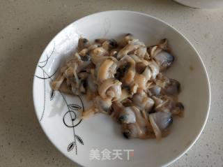 Scrambled Eggs with Mochi Clams recipe