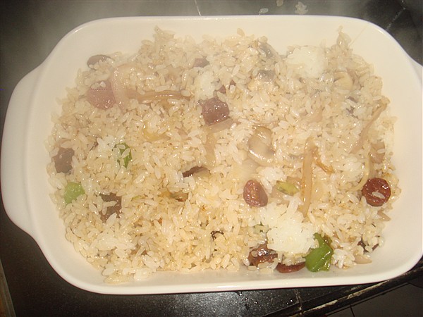 Cheese Sausage Baked Rice recipe