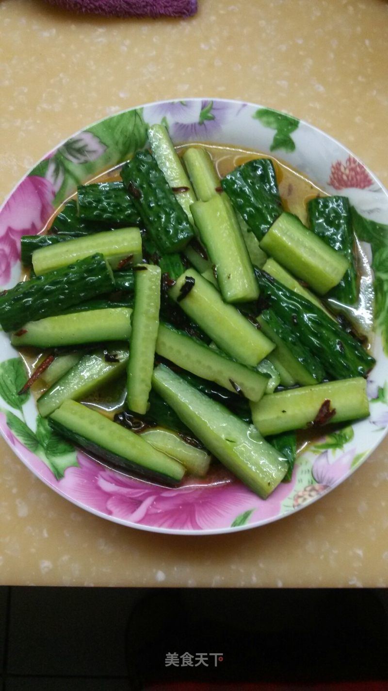 Hot and Sour Cucumber Strips recipe