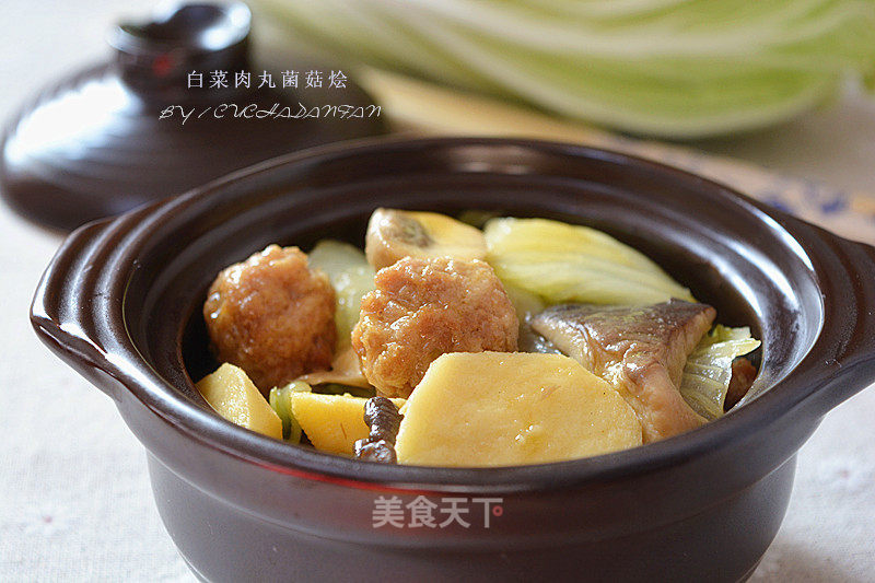 Cabbage Meatballs and Mushroom Stew recipe