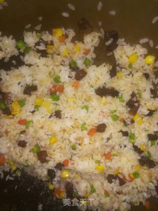 Fried Rice with Sauce and Mixed Vegetables recipe