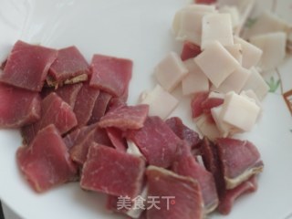 Fried Ham with Okra recipe