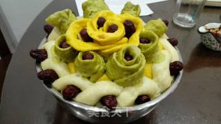 Flower Steamed Noodle Cake recipe