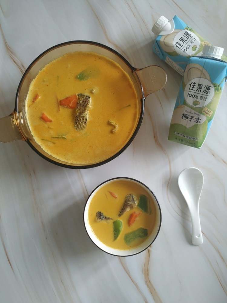 Thai Coconut Fish Curry without A Drop of Water recipe