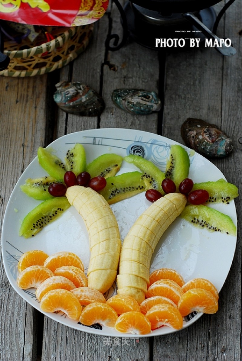 Create A Unique Fruit Plate in A Few Minutes ------ Sunshine Beach Fruit Plate