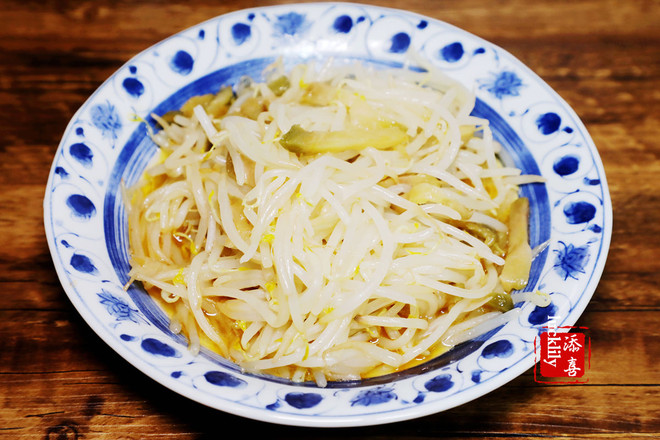 [tianxi’s Kitchen] Fried Mustard and Bean Sprouts recipe