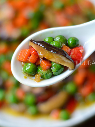 Stir-fried Peas with Mushrooms recipe