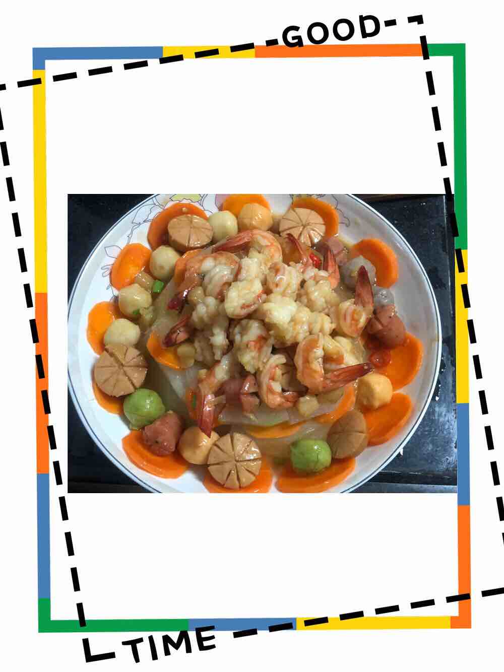 Stir-fried Shrimp with Huakai Fugui