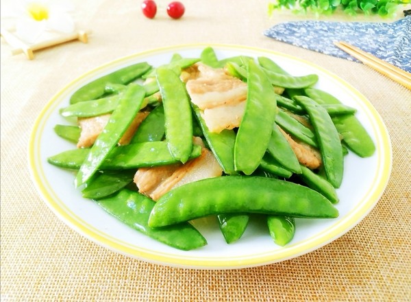 Fried Pork with Snow Pea recipe