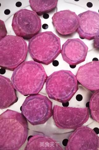 Creamy Sesame Purple Potato Cake recipe