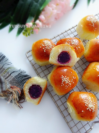 Light Cream Purple Sweet Potato Small Meal Buns recipe