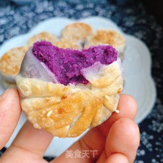 Purple Potato Cake with Dumpling Skin recipe