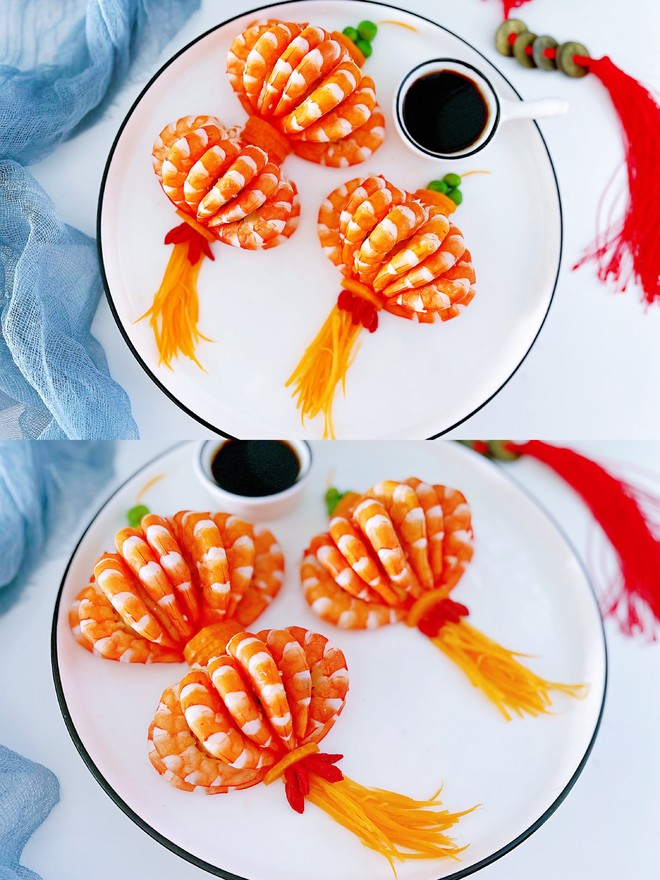 Good Luck New Year Dishes❗️zero Difficulty and High-value, Booming Lantern Shrimp recipe