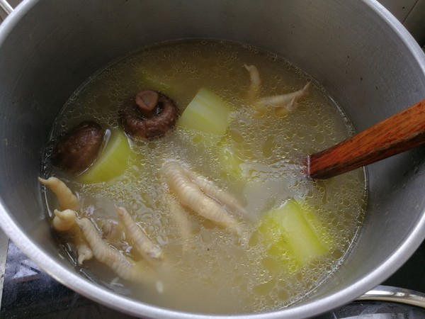 Zucchini Mushroom Chicken Feet Soup recipe