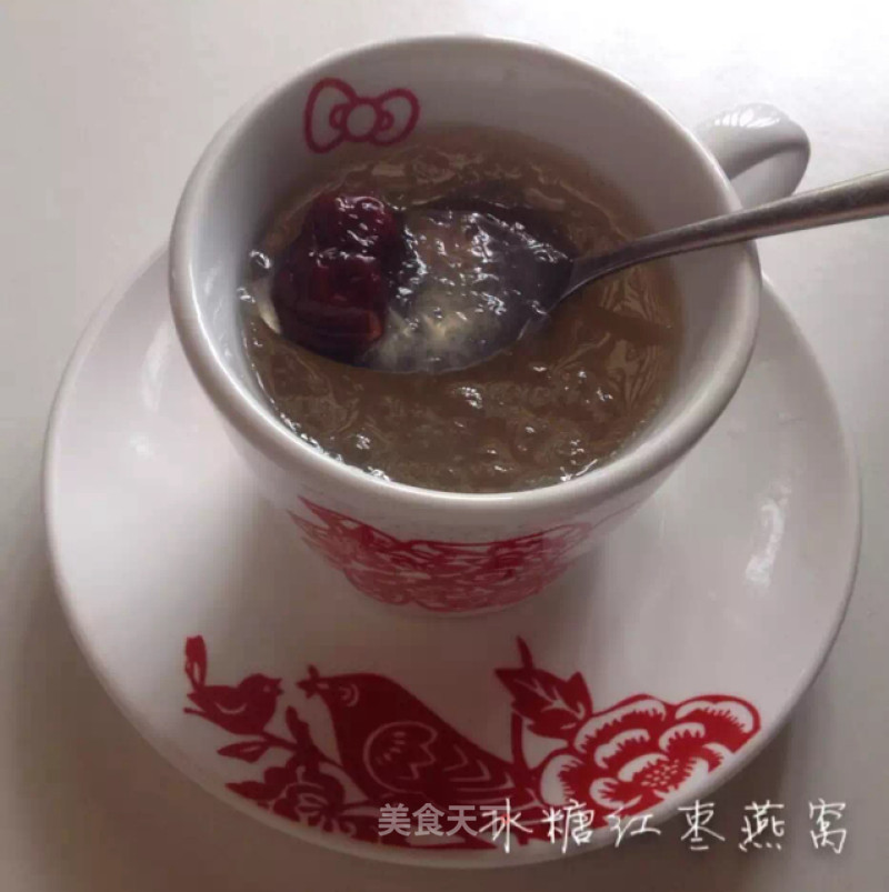 Bird's Nest with Rock Sugar and Red Dates recipe