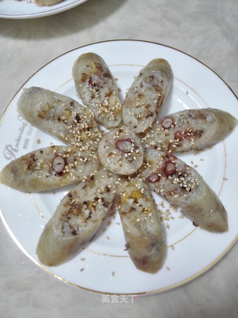 Pig Intestine Glutinous Rice Recipe Simple Chinese Food