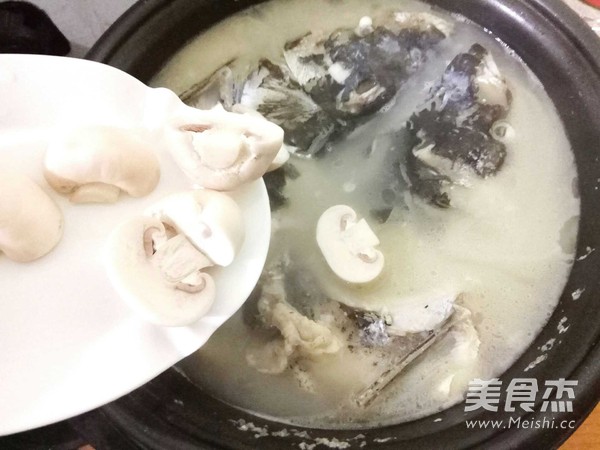 Mushroom Tofu Fish Head Soup recipe