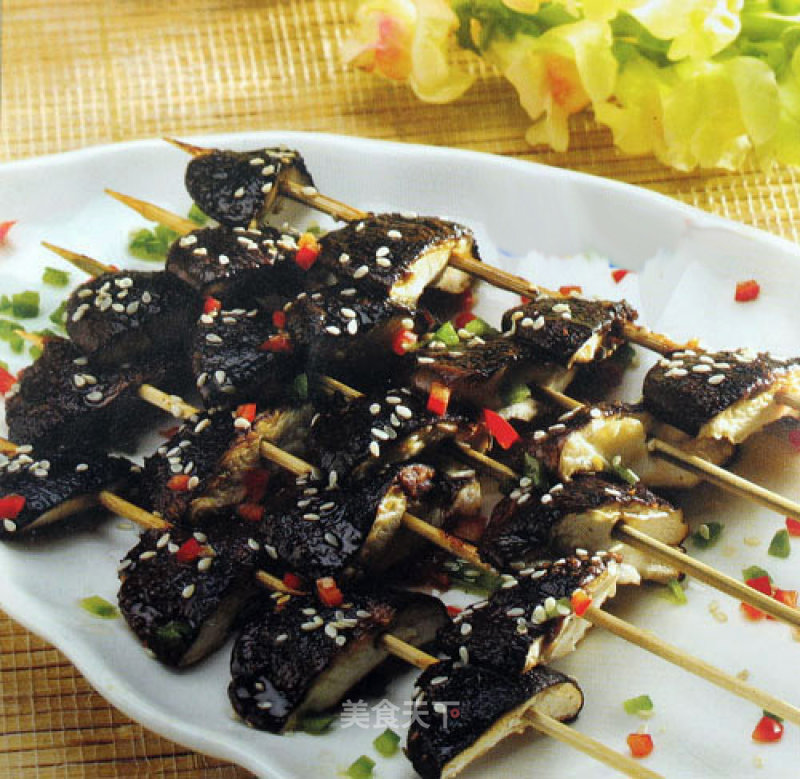 #aca烤明星大赛#sesame and Shiitake Mushroom String recipe