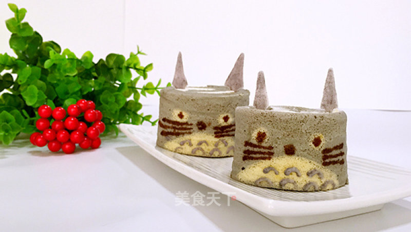 #aca烤明星大赛# My Neighbor Totoro Painted Cake Roll recipe