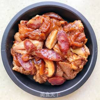 Steamed Chicken with Xiangru Sausage recipe