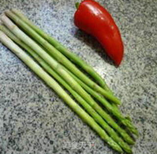 Stir-fried Pork Belly with Red Pepper and Asparagus recipe