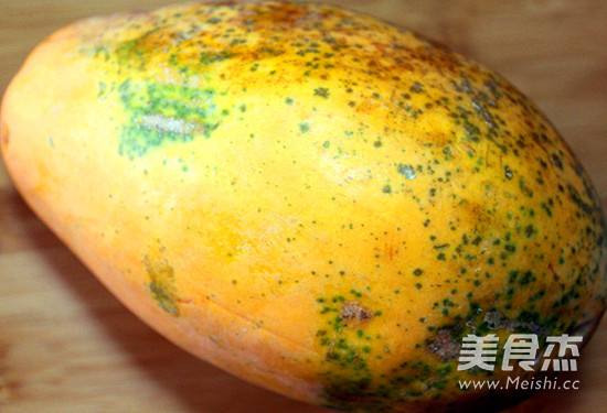Coconut Papaya Purple Rice Sago recipe