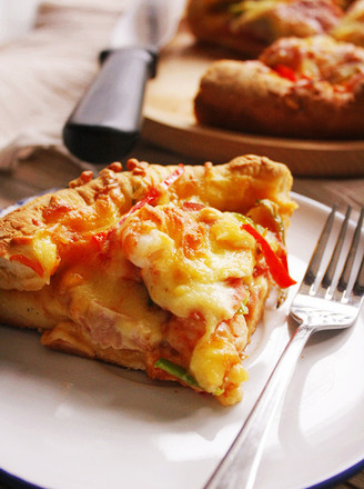 Spicy Shrimp Bacon Sausage Pizza recipe