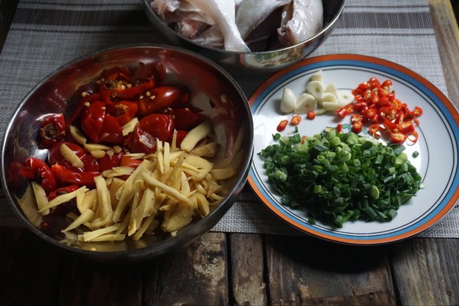 Grilled Skin Fish with Dried Pickled Peppers recipe