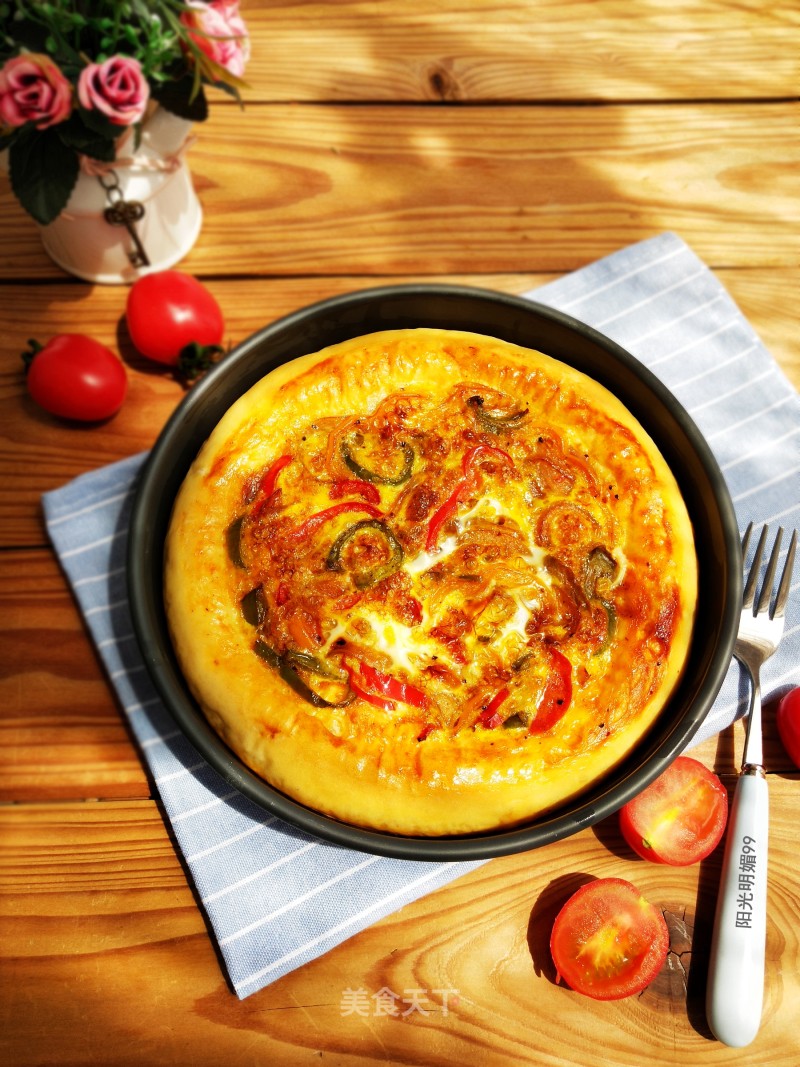 Bell Pepper Egg Baked Pizza recipe