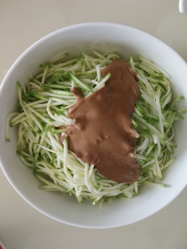 Kuaishou Vegetable Sesame Sauce Zucchini recipe