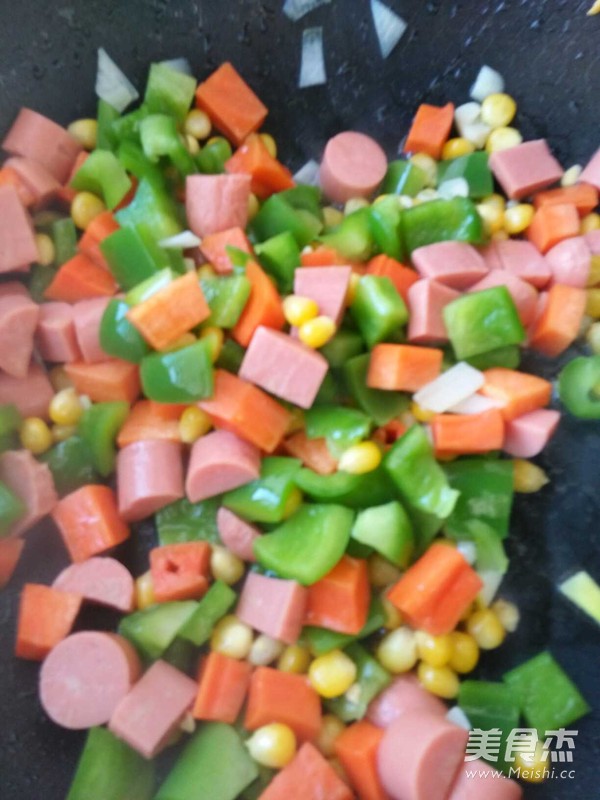 Green Pepper Corn Ham Sausage recipe