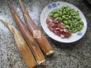 Bacon Edamame Boiled Whip Bamboo Shoots recipe