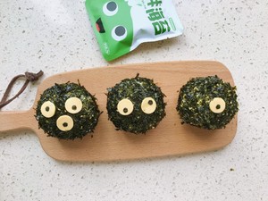 Pork Floss Seaweed ~ Halloween Little Monster Rice Ball recipe