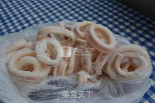 Fried Squid with Chives recipe