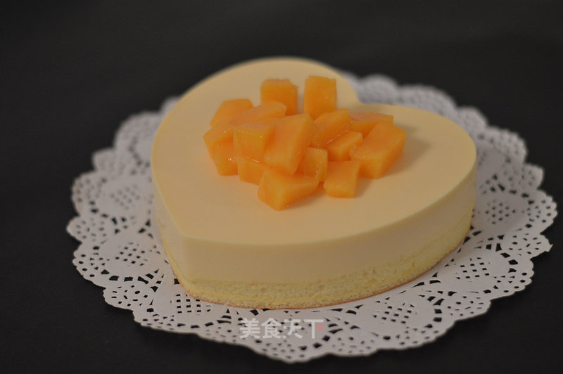 Mango Mousse at First Sight-6 Inch Heart Shape